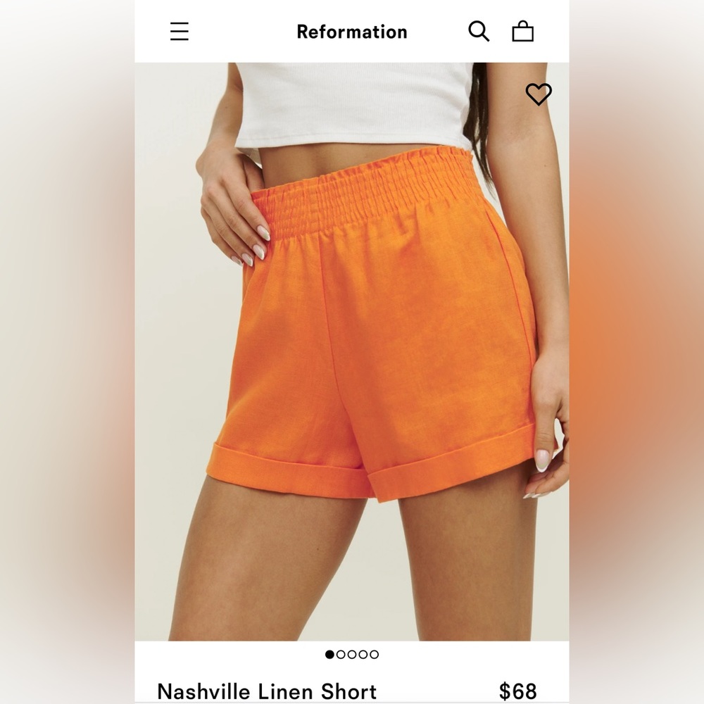 Reformation Nashville Linen Shorts